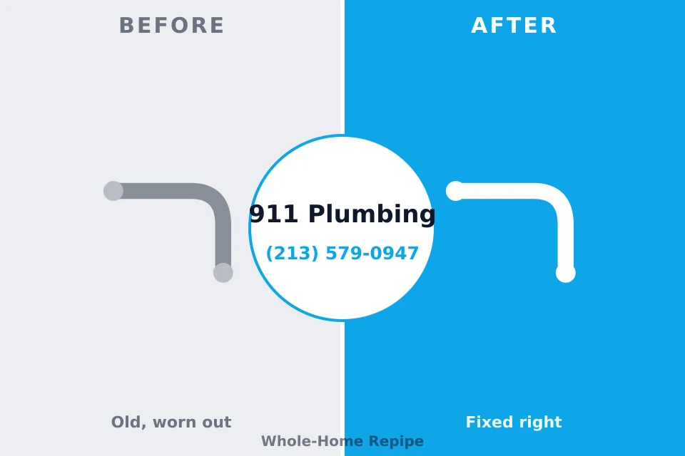 Before and after: plumbing repair Coats Bend, AL